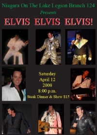 Bruce Stewart with several other Elvis Tribute Artists